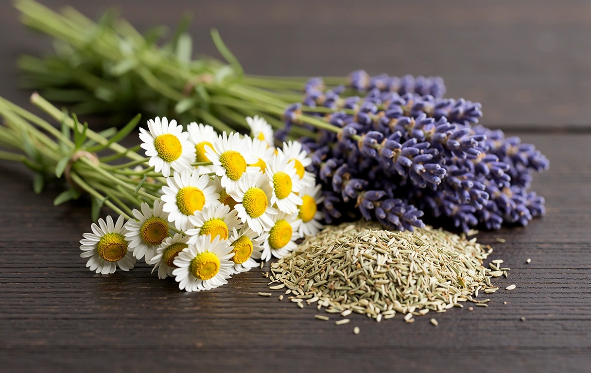Ingrédients naturels pour le repos